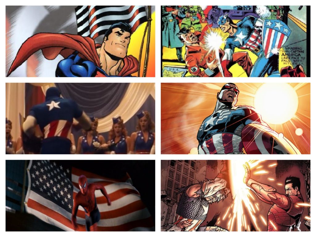O patriotismo americano nos quadrinhos O patriotismo americano nos quadrinhos